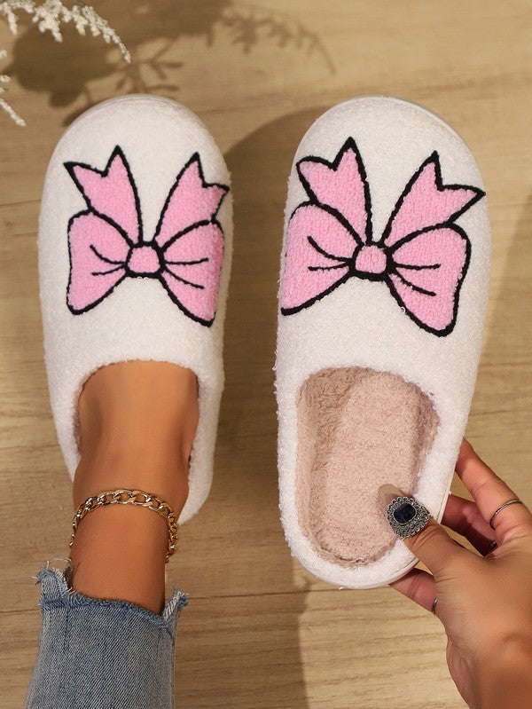 Pink Bow Slippers